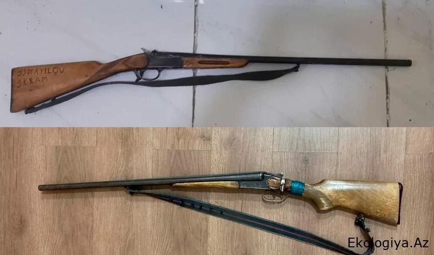 Ağdaş ve Göyçay sakinlerinde kaçak silahlar ele geçirildi