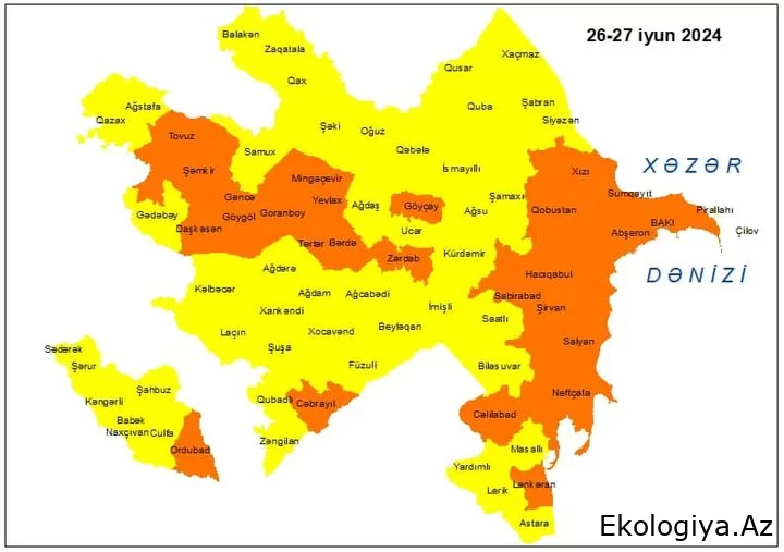 Rüzgarlı koşullar için sarı ve turuncu uyarı